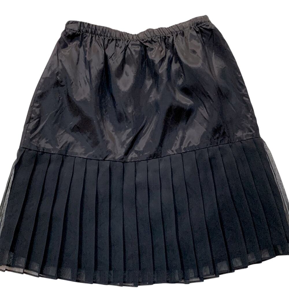 Woman's Vintage Black Pleated Slip Skirt S/M